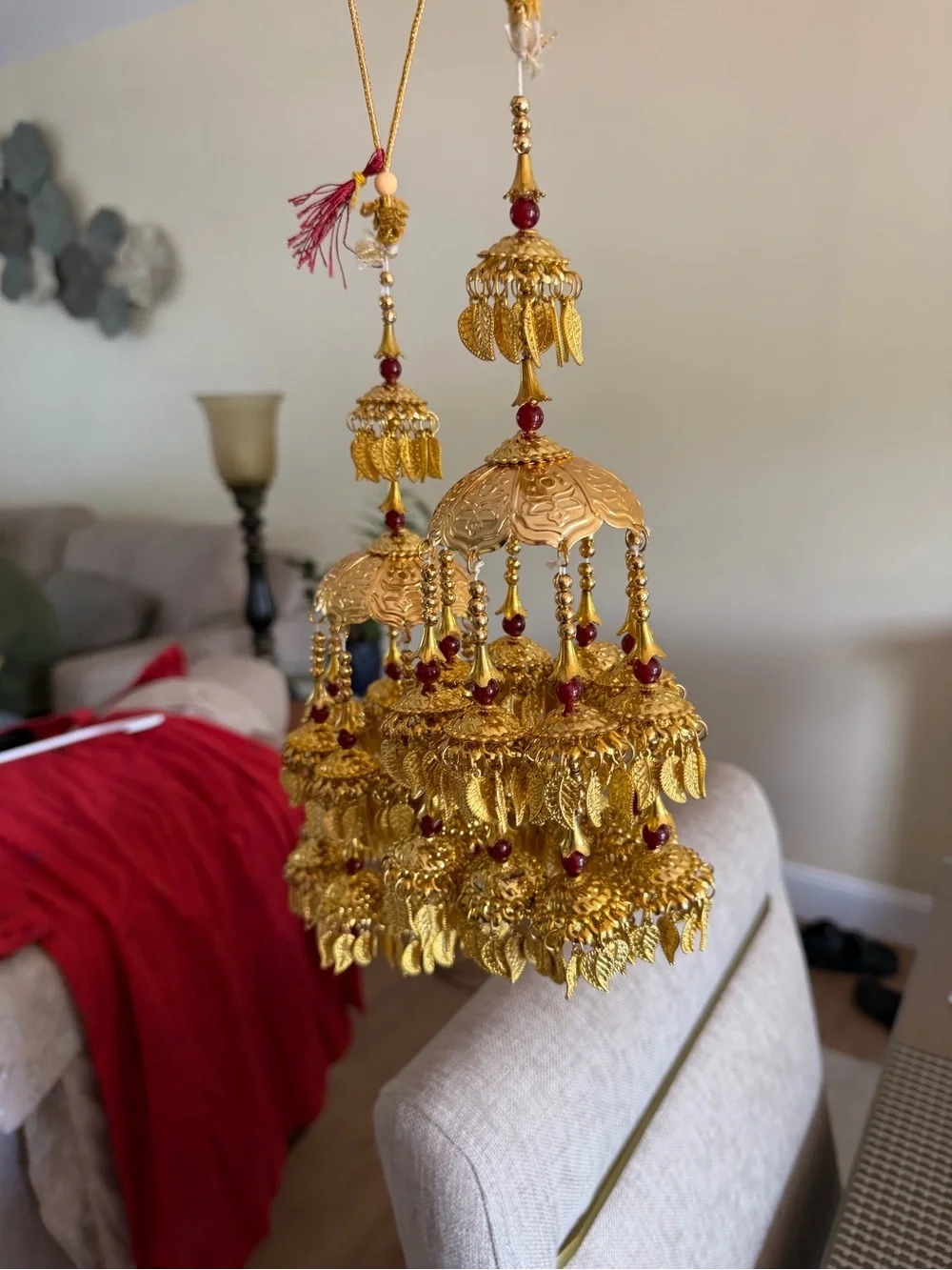 Gold and Maroon Bridal kaleeren - Women Jewelry
